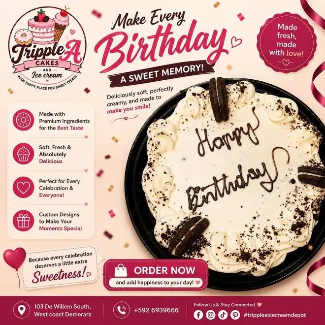 Custom birthday cake